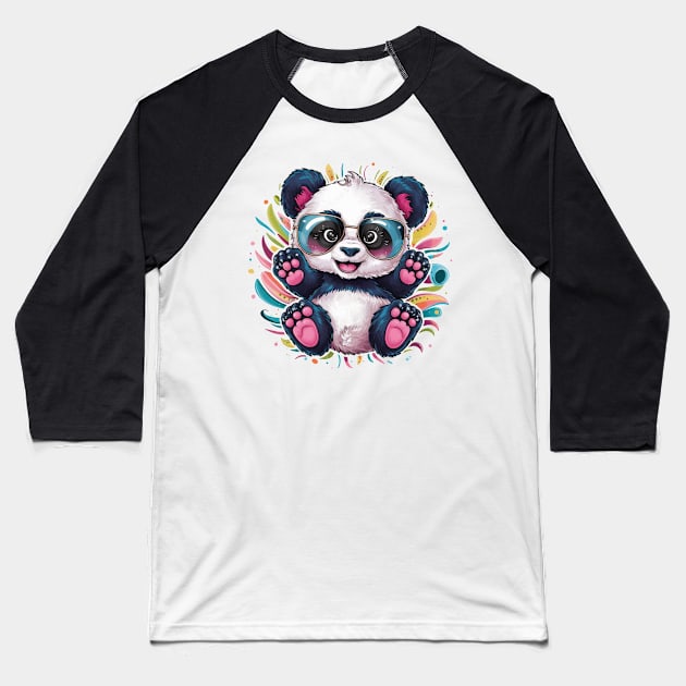 baby panda cute Baseball T-Shirt by alby store